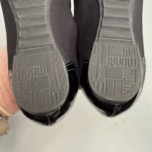 Munro Slip-On Loafer Shoes Size 6M Traveler Black Stretch Fabric Made In USA - Picture 14 of 16